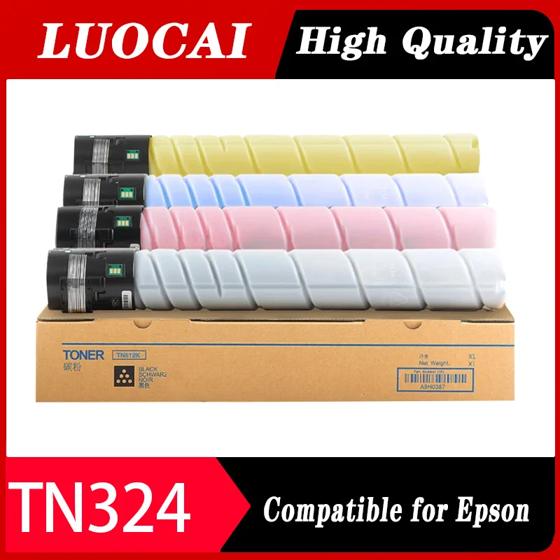 

Compatible for Konica Minolta Bizhub TN-324Y TN-324K TN-324M TN-324C TN324 Toner Kit C258 C308 C368 258 308 368 Copier Cartridge