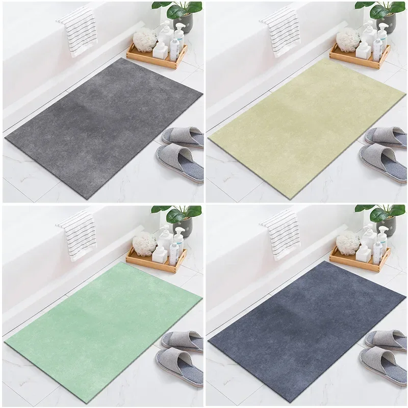 

Быстро впитывающий коврик для ванной комнаты, коврики для ванной, прямоугольная форма, умывальник, боковые ковры для туалета, противоскользящий коврик для коврика для душа