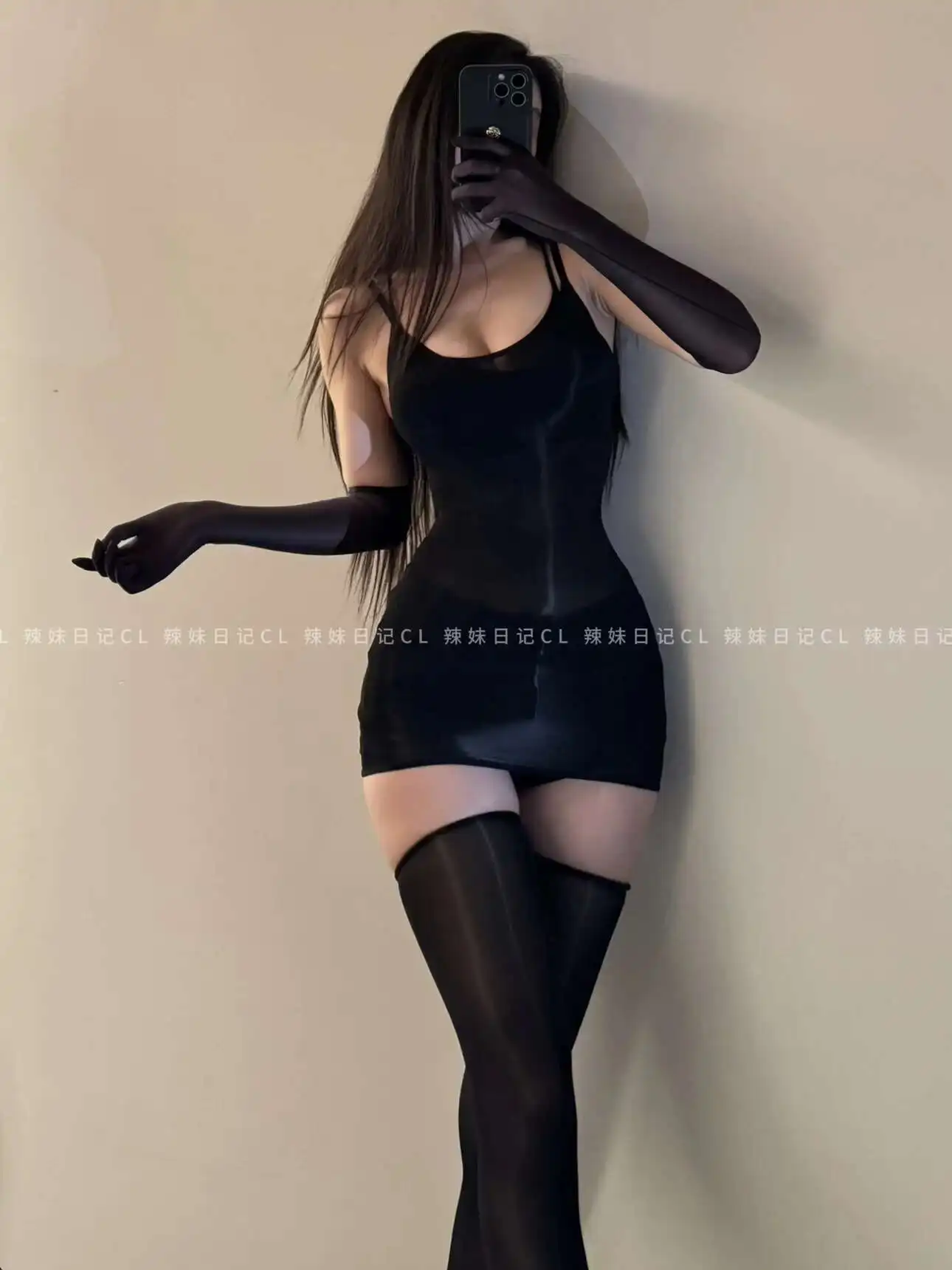 WOMENGAGA Spicy Girl Seamless Oil Shining Silk Tank Top Mini Dress Sheer Transparent Ultra Thin Black Dress Elegant Silk 3TQ2