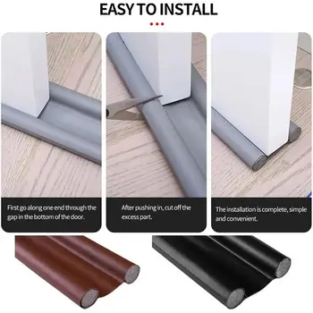 1-4 ks flexibilní těsnění dveří, zvukotěsné, větruodolné, řezatelné, proti chladu, omyvatelné, těsnicí páska do dveřních mezer, samolepicí páska 10 nejlepší prodej těsnění dveří klimatizace - №7