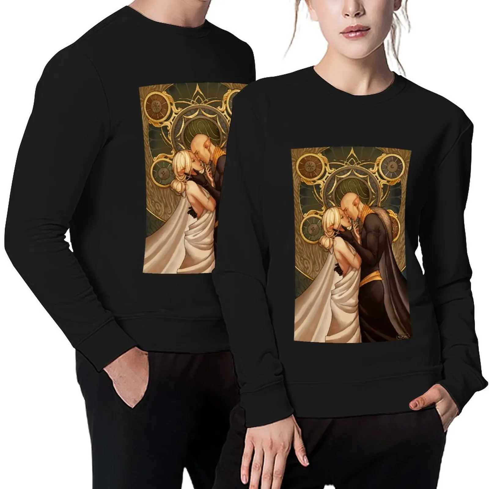 

The Lovers Pullover blouse men wear anime clothing men's sweat-shirt set sweatshirt male