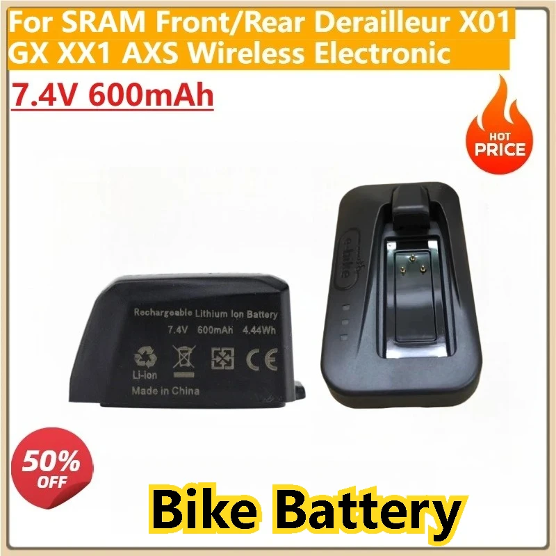 

New Replacement Bike Battery 7.4V 600mAh for SRAM Front/Rear Derailleur X01 GX XX1 AXS Wireless Electronic