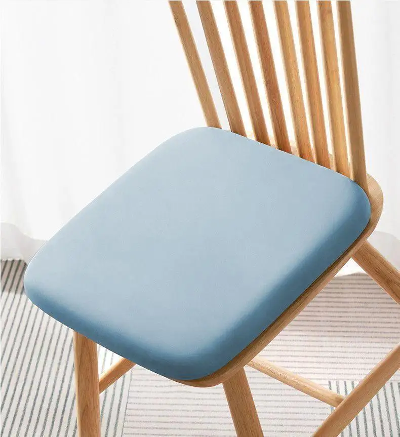 Breathable Seat Cushion Thickened High Elastic Foam Chair Pad Non-Slip Removable Cover For Office Dining Student Stool Home