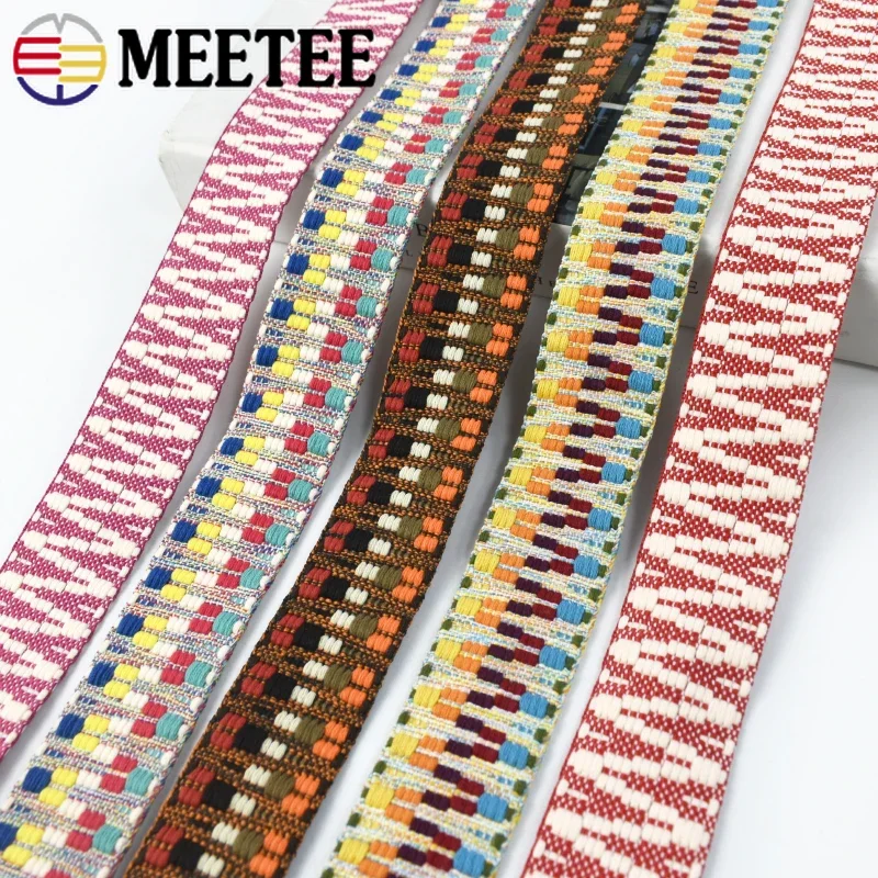 2/5/10Yards 38mm fettuccia Jacquard di poliestere per borsa da cucito cinghia nastro cintura zaino Decor Tape accessori per artigianato di