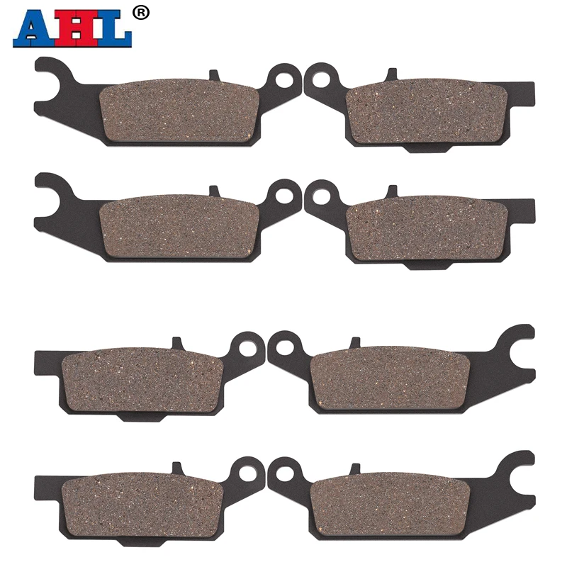 AHL Motorcycle Front Rear Brake Pads For Yamaha YFM550 YFM 550 Grizzly 2009-2014 YFM700 YFM 700 Grizzly FGPW PFG 2007-2015