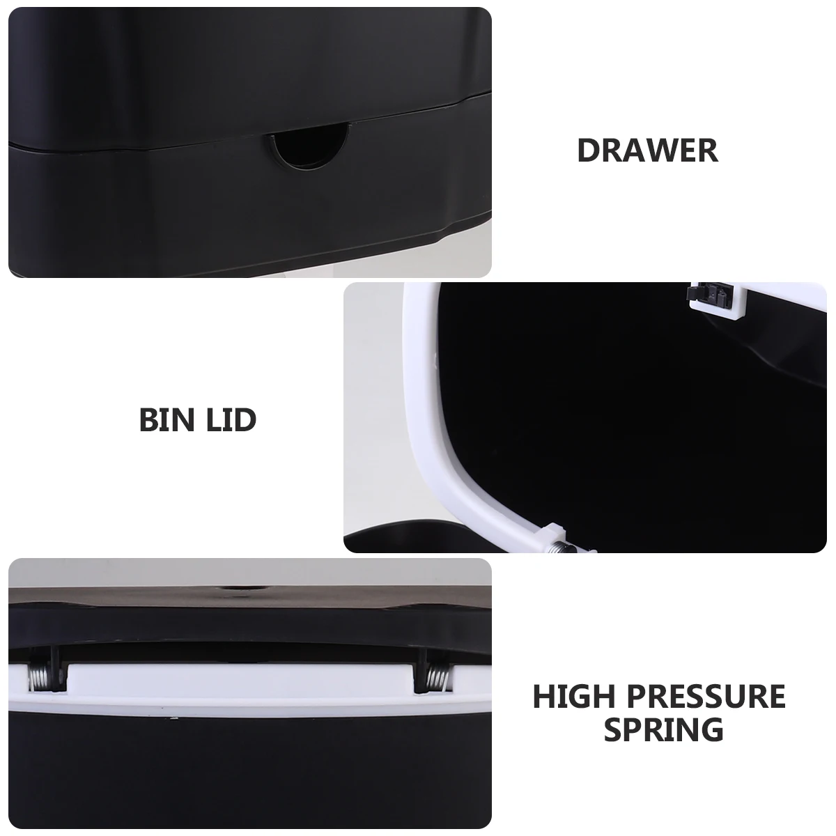 

Portable Car Trash Can Multifunctional Organizer with Drawer Design Premium ABS Material for Vehicle Garbage and Sundries