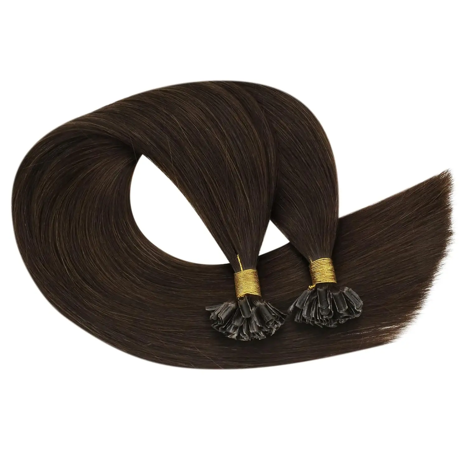 Ugeat U Tip Hair Extensions 14-22" Nageltip Echt haar 100% natuurlijk haar Pre Bonded Hair Extensions 50g/100g Keratine Tip Haar - afbeelding 2