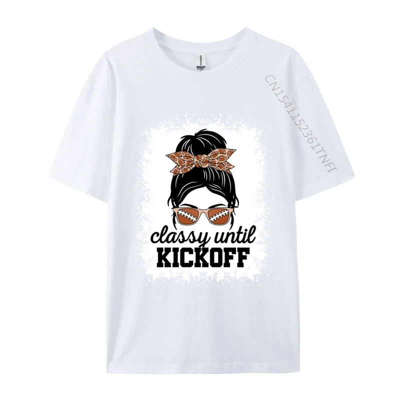 Classy Until Kickoff American Football Game Faddish Printed On Custom T-Shirt Cotton Fabric Student Tees Custom Tops T Shirt