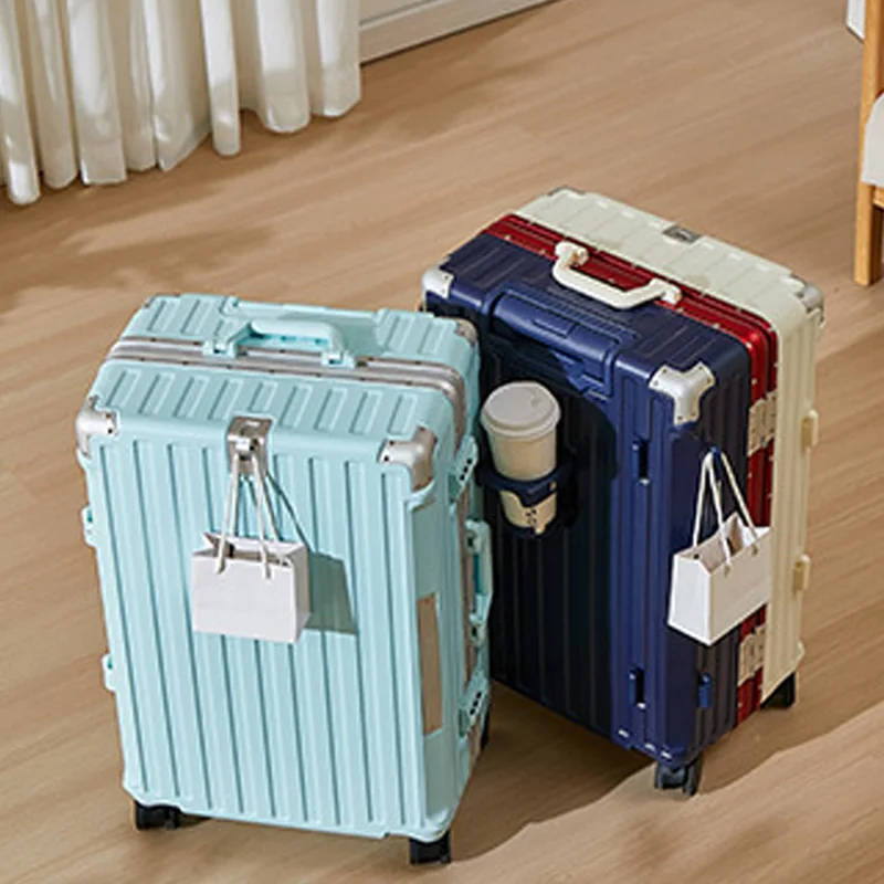 22-28 بوصة حقيبة سفر الألومنيوم الإطار الكمبيوتر متعددة الوظائف سعة كبيرة الأمتعة 20 بوصة حمل على حقيبة المقصورة رحلة #3