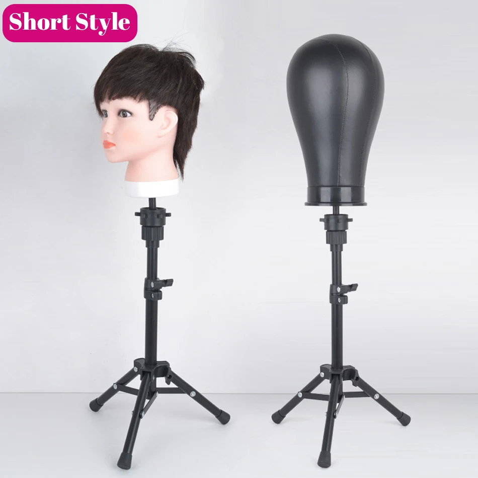 Adjustable Wig Stands Mannequin Wig Head Stand Clamp Tripod For Canvas Block Heads,Making Wigs,Styling,Cosmetology Hairdressing