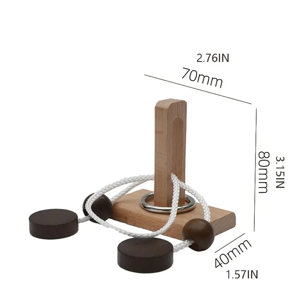 Jogos de pensamento 3d rosqueamento corda loop quebra-cabeça cérebro teaser montessori inteligente iq jogo de madeira crianças