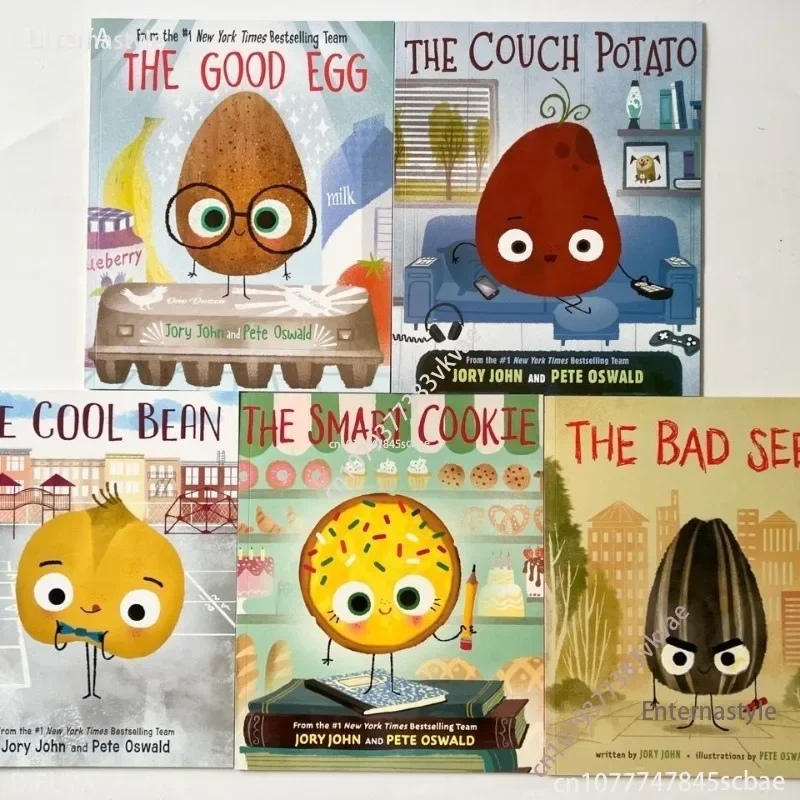 5 Books/Set The Smart Cookie Bad Seed Good Egg Couch Potato Cool Bean Picture English Storybook Children Kids Reading Book