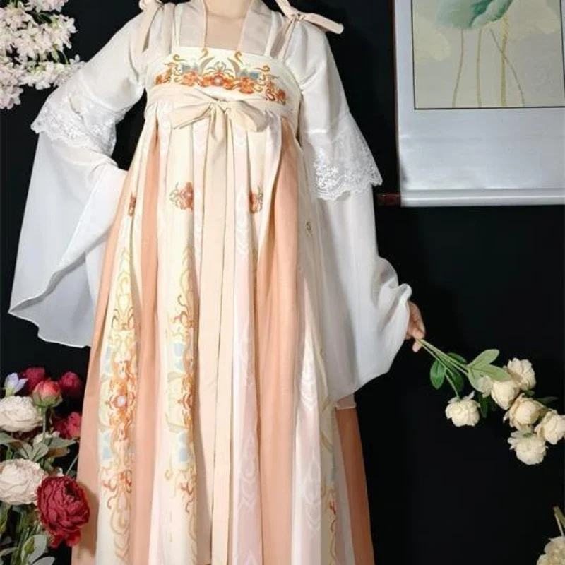 

Chinese Style Traditional Hanfu Dress Women Elegant Ancient Floral Print Princess Costume Tang Dynasty Oriental Retro Fairy Sets