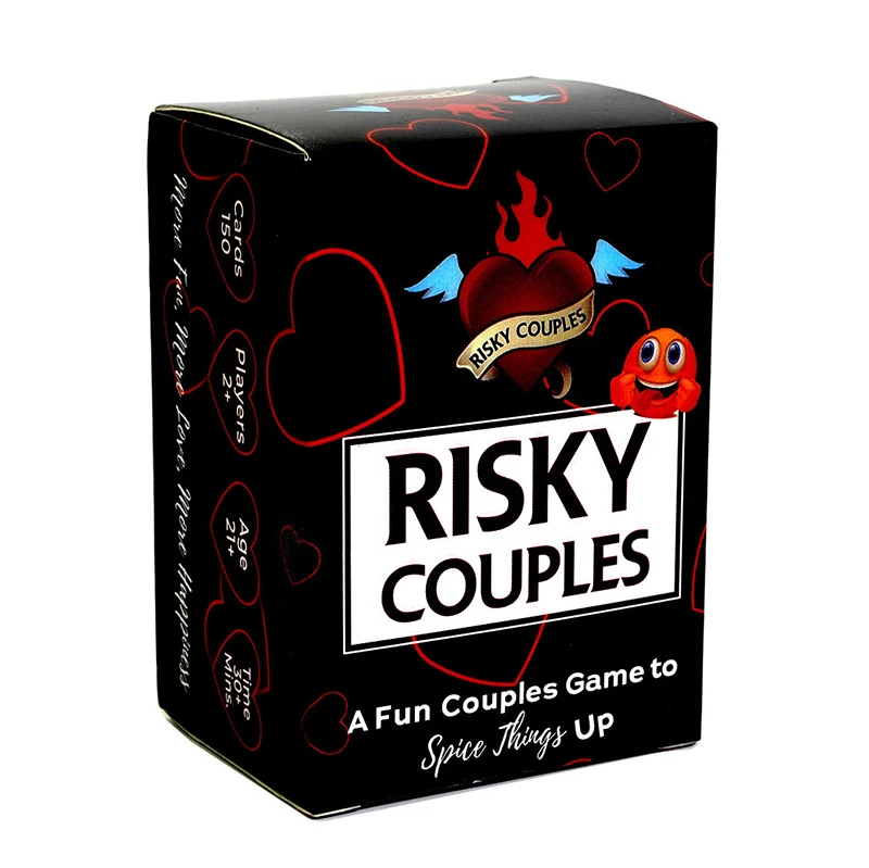 RISKY COUPLES - Super Fun Couples Game For Date Night: 150 Spicy Dares & Questions For Your Partner.