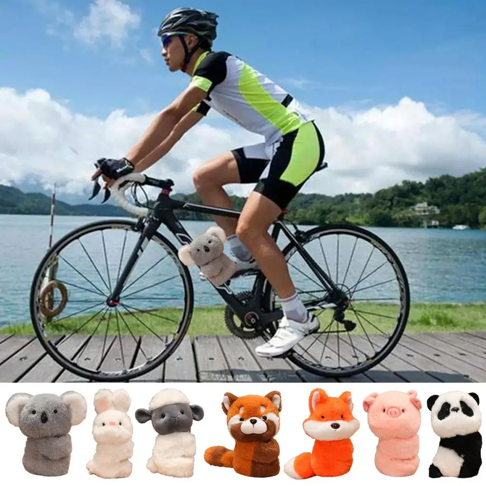 Creative Stuffed Animals Raccoon Fox Koala Powder Pig Rabbit Circle Toy Wrapped Around Arm Plush Doll Toys For Children Gif Y1H6