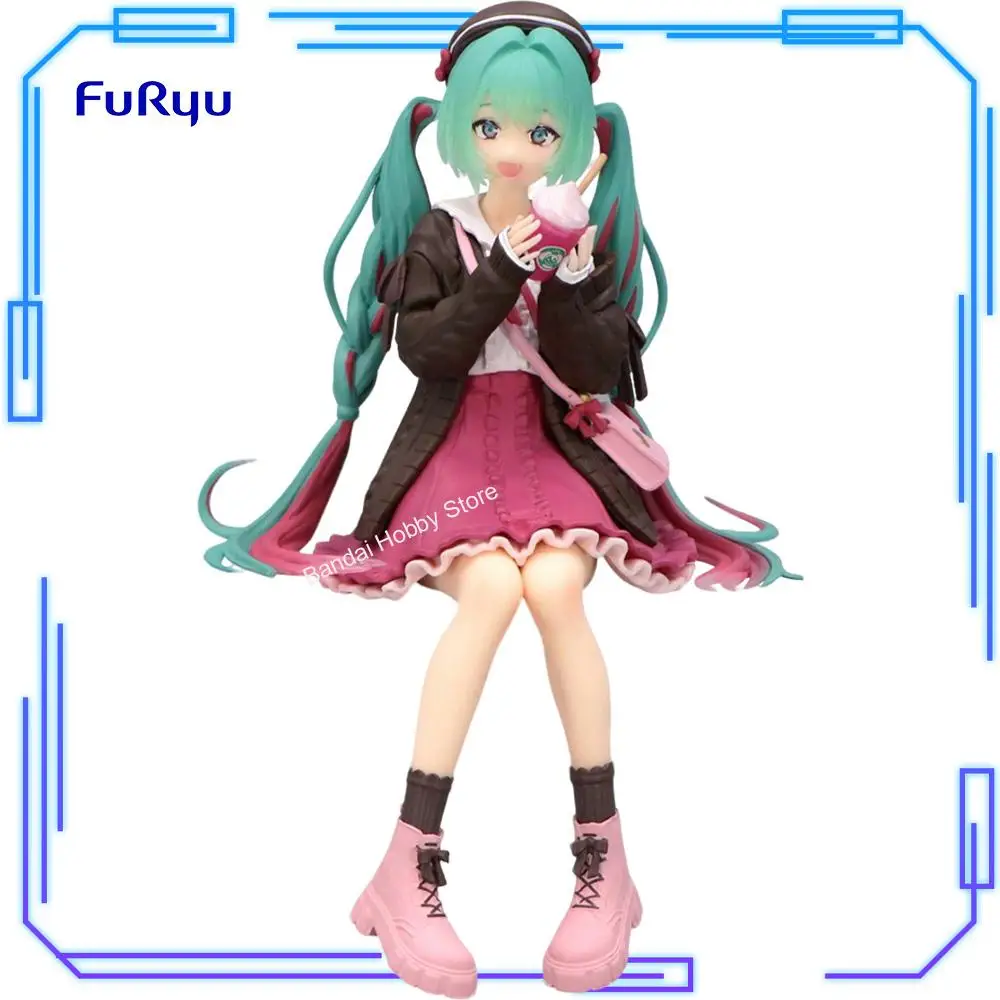 在庫あり-フリュー-オリジナル-正規品-ピアプロ-キャラクターズ-ボーカロイド-初音ミク-秋のデート-ピンク-14cm-ヌードルストッパー-フィギュア-モデル-おもちゃ