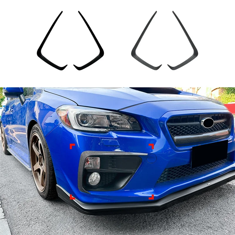 أفضل بيع المصد الأمامي للسيارة الفاصل المفسد الضباب مصباح المفسد غطاء الكسوة لسوبارو WRX STI VA 2014-2016 #6