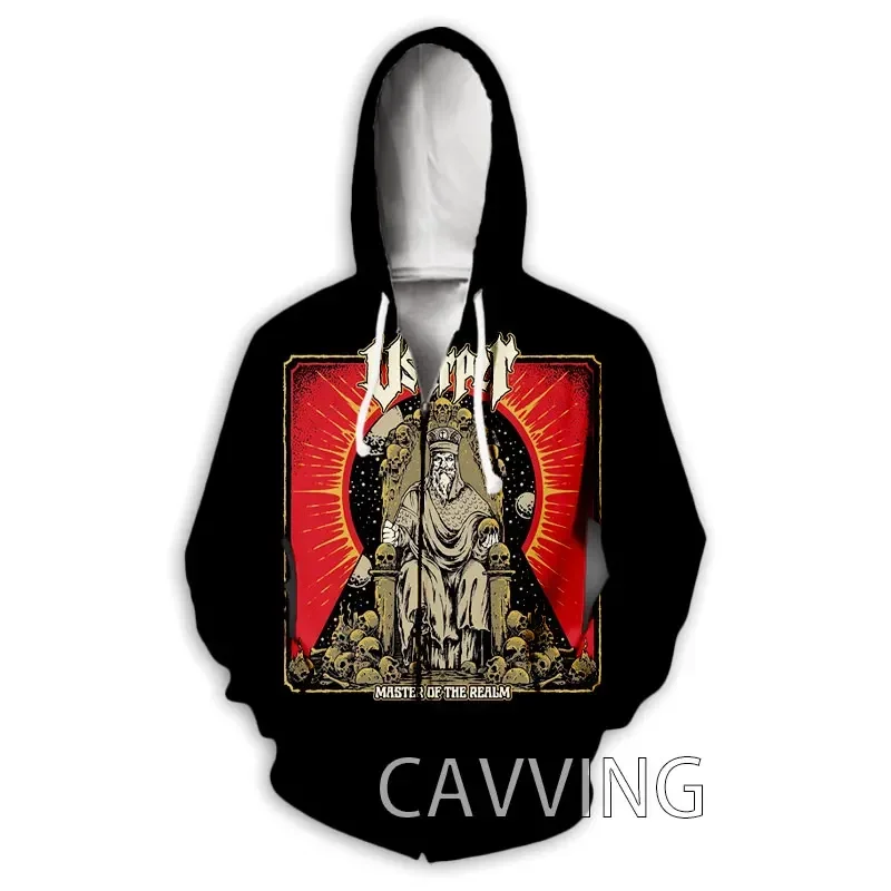 

New Fashion 3D Print USURPER Rock Zipper Hoodies Zip Up Hooded Sweatshirts Harajuku Hoodie Hip Hop Sweatshirts