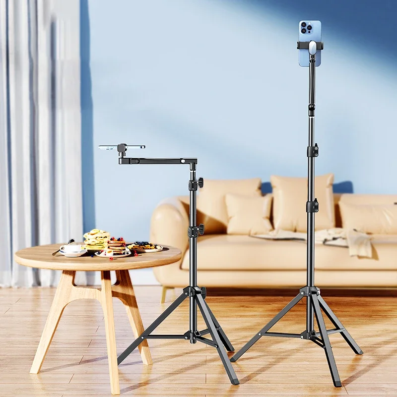 MoZhao Phone Stand Overhead Shooting Tripod Fill Light Floor-standing Telescopic Outdoor Live Photo Video Universal Camera Stand