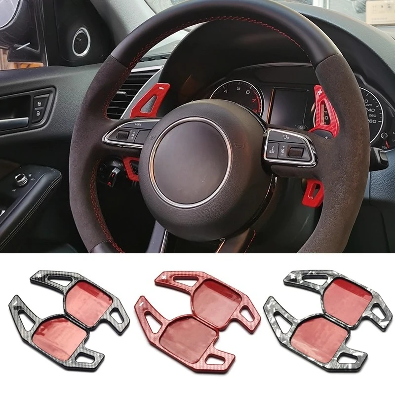 For Audi A3/S3/RS3/A4 Steering Wheel Paddle Shifter Decorative Interior Carbon Fiber Modification Steering Wheel Accessories