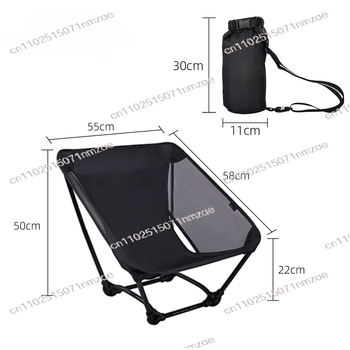 Lightweight Ground Chair Ultra-Lightweight Outdoor Folding Four-Legged Chair Hiking Camping Chair