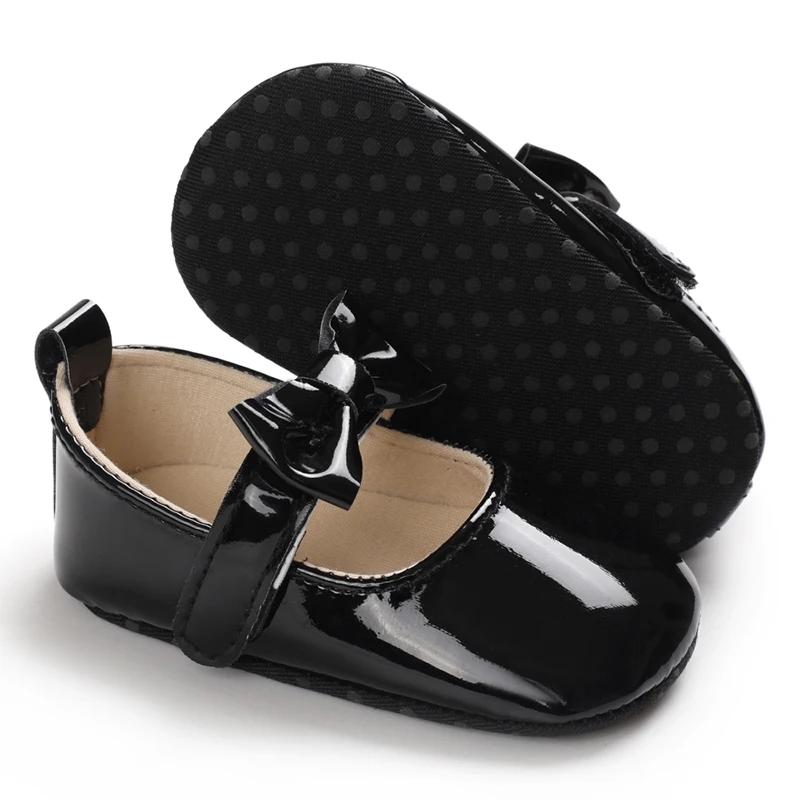 حذاء مشي بتصميم فيونكة سهل الارتداء للفتيات الصغيرات لجميع المواسم الأربعة #4