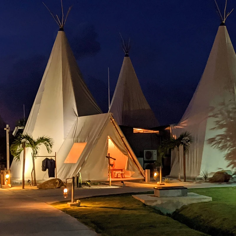 Custom Indian Tipi-Style Glamping Desert With Bathroom & Living Room For African Safari Accommodation