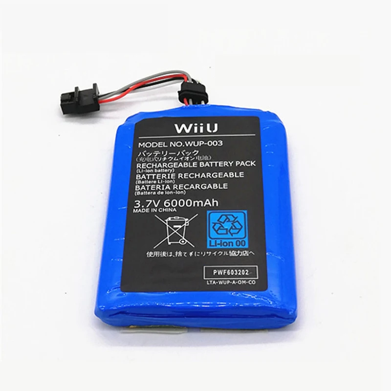 

3.7V 6000mah Rechargeable Li-ion Battery Pack WUP-003 for Nintendo Wii U WiiU Gamepad Controller Replacement Joystick Batteries