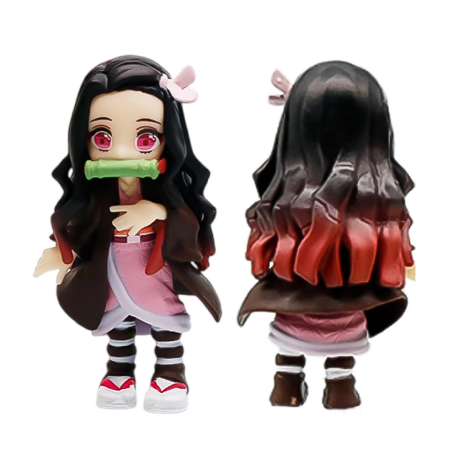 Anime Demon Slayer Figure Tanjiro Kamado Nezuko Anime Blind Box Toys Statue PVC Model Ornament Child Birthday Christmas Gift