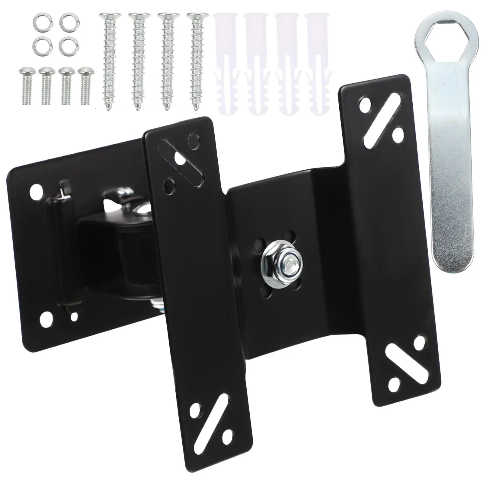 

Monitor Flat Screen Wall Mount Bracket Swivel Stand 360 Degrees Rotatable Heavy Duty Iron Suitable for Living