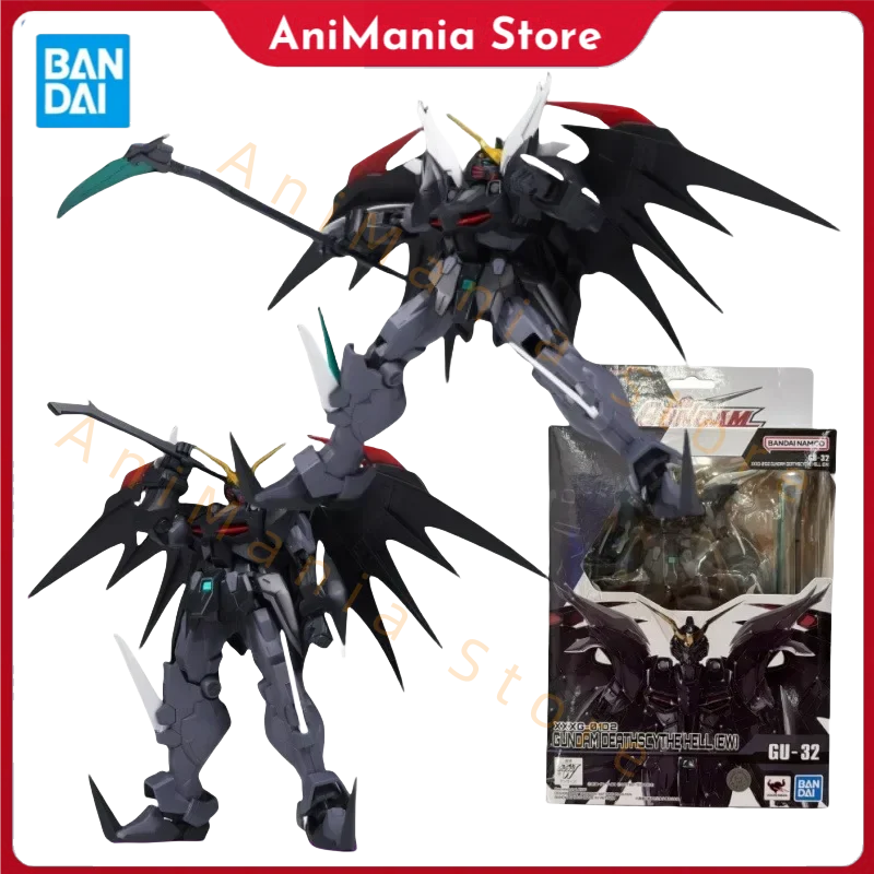 Bandai в наличии, оригинальная аниме-фигурка GU-32 GUNDAM UNIVERSE XXXG-01D2 DEATHSCYTHE HELL [EW], экшн-фигурки, Коллекционная модель игрушки