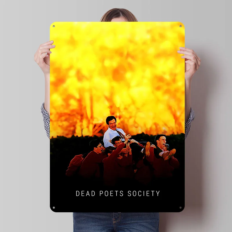 Dead Poets Society Poster, personalisierte Wandkunst, Vintage-Metallschilder, Retro-Blechschild für Männerhöhle, Schlafzimmerdekoration, Gaming-Haus