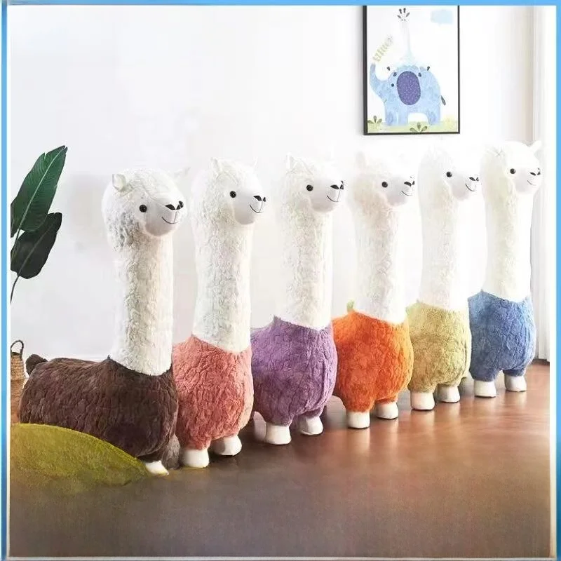 

Luxury Alpaca Bench Living Room Decorative Piece Slipper Change Family Animal Furniture Storage Organizer Dustproof Cover