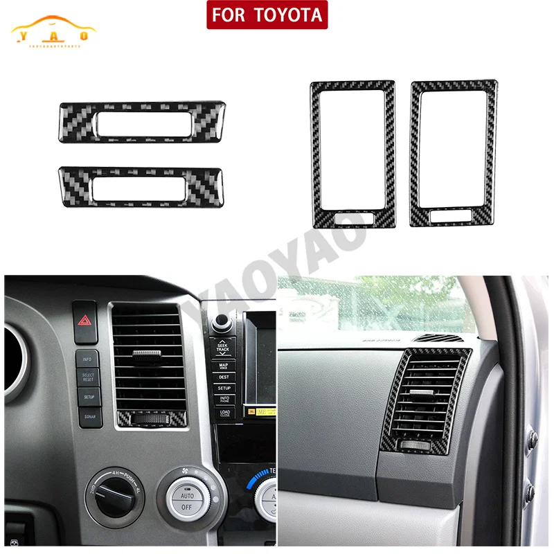 

Carbon Fiber For Toyota Tundra 2007-2013 Co-Pilot Air Outlet Frame Decoration Sticker Interior Accessories