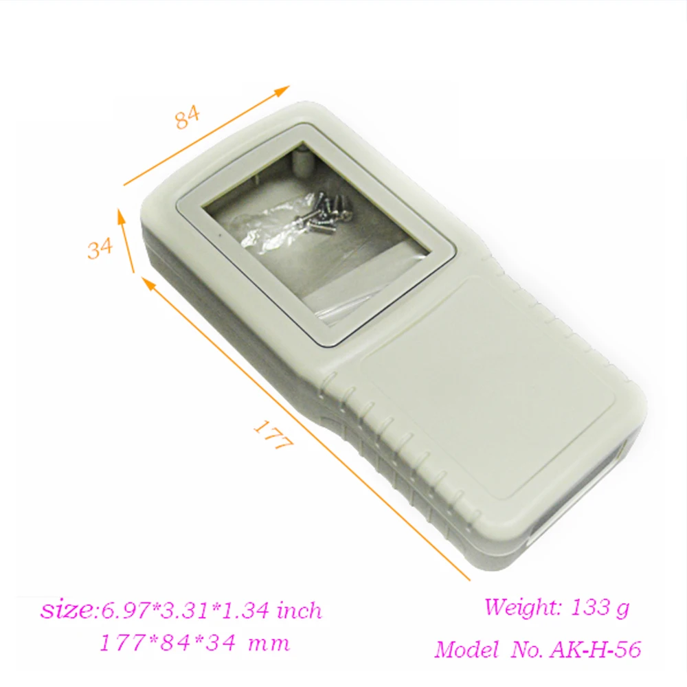 SZOMK 4 pieces 177*84*34mm electronics project plastic box handheld electronic equipment enclosure  LCD plastic control box