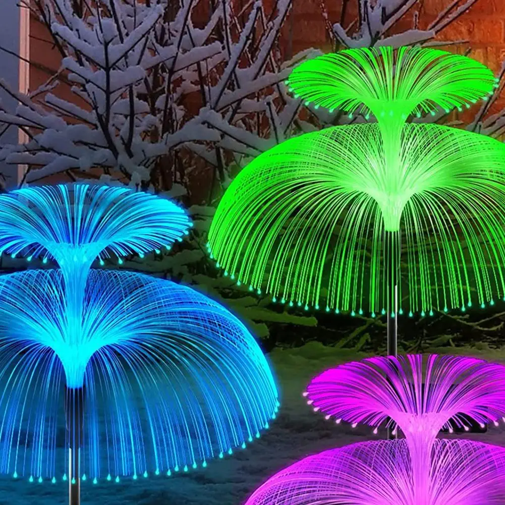 Solar Jellyfish Lights 7 Color Changing Solar Garden Lights Waterproof Outdoor Flowers Lamp Courtyard Pathway Landscape dropship