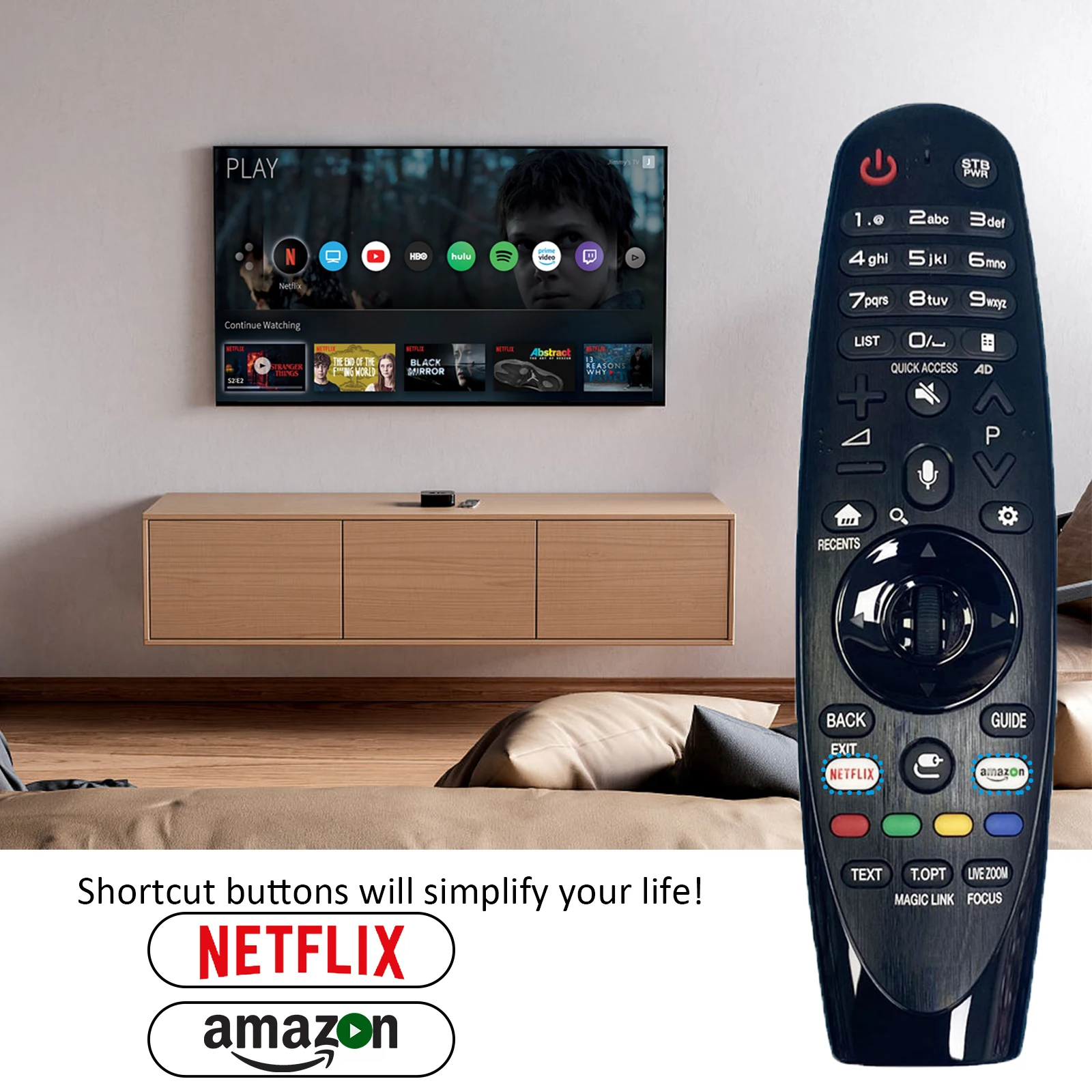 New Voice TV Remote Control AN-MR650A for L Magic Smart LED TV Remote Control with Voice and Flying Mouse Function Fit for UJ S