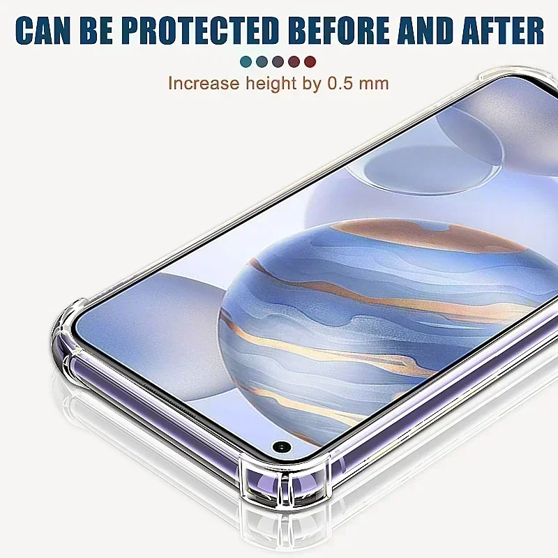 Transparent Shockproof Case For Honor 90 80 70 Pro 60 50 30 Lite Soft Silicon Shell X6 X7 X8 X9 X10 X20 SE X30 X40 GT Back Cover