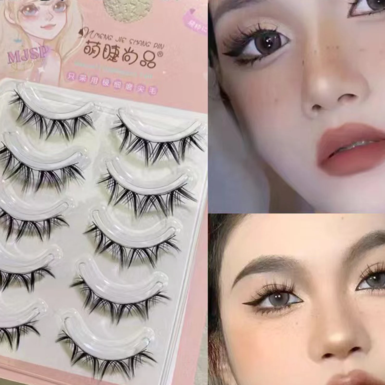 10 Rows Grafting Volume Lash Extensions Natural Look Wispy Easy to Wear Eyelashes for Wedding Stage Makeup