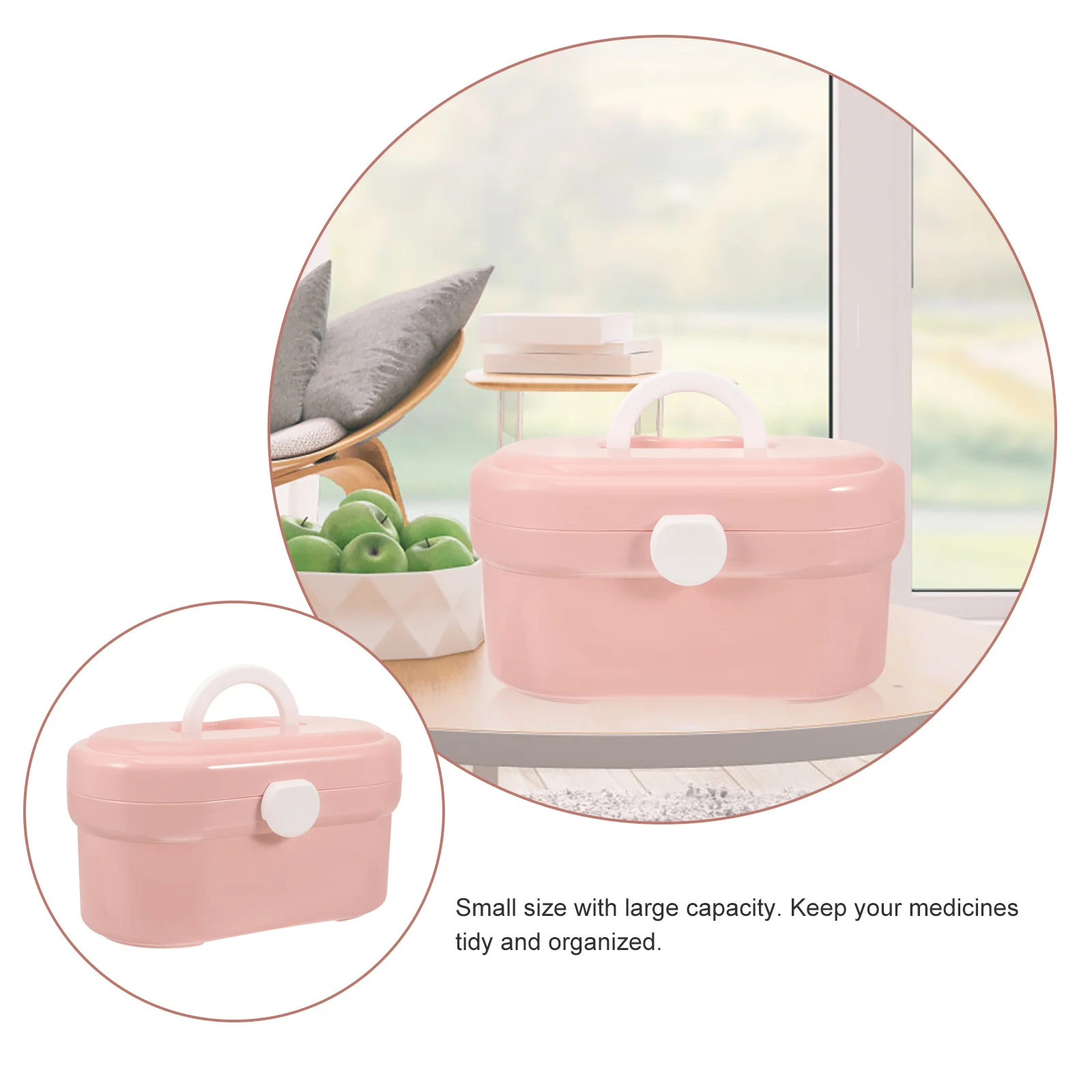 Medicine Medicine Box Box Portable Double Layer Storage Organizer Compact First Aid Container For Home Travel