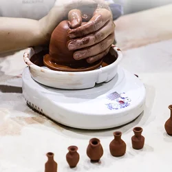 Mini Fingertip Clay Machine Digital Display Children's Educational DIY Mini Ceramic Vase Mud Sculpture Modeling Pottery Tools