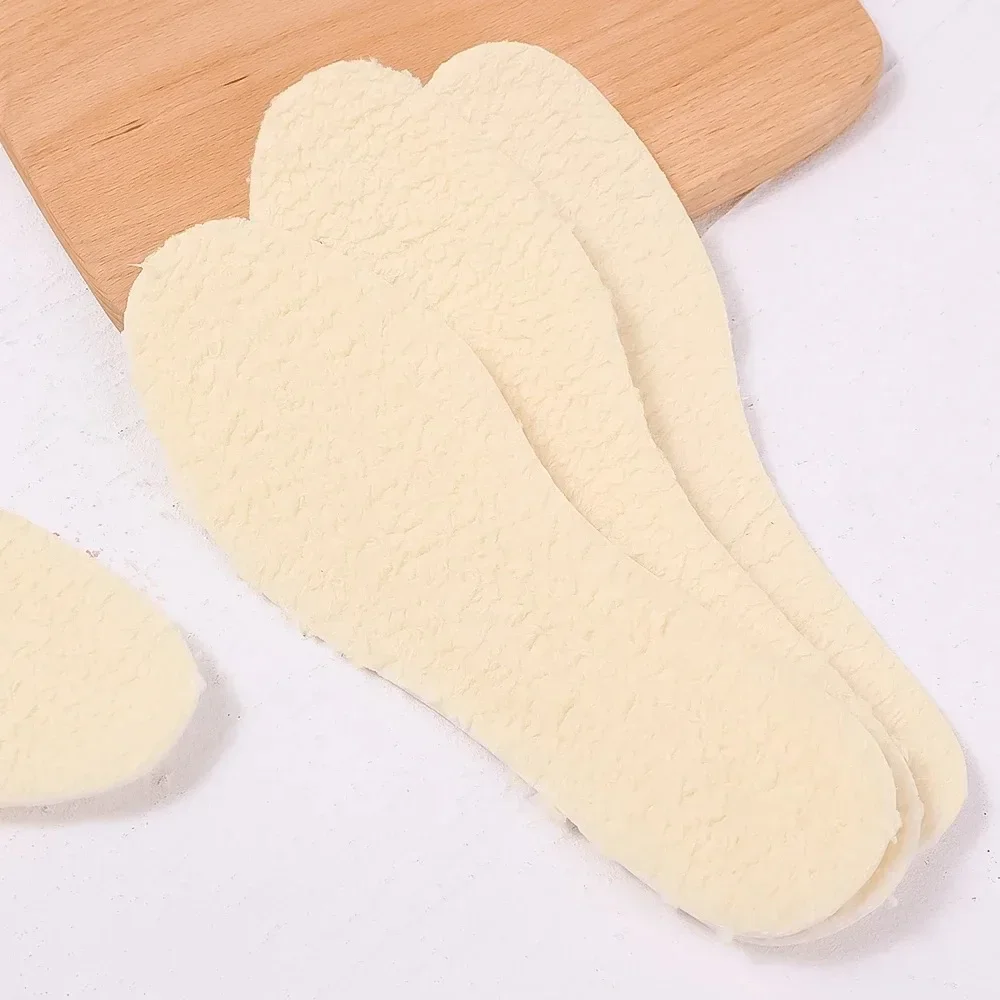 1-6 Paar Natürliche Schafwolle-Einlegesohlen für Schuhe, Warme Verdickte Flauschige Fleece-Einlegesohlen für Herren und Damen, Schneestiefel-Schuhpolster – Detail 20