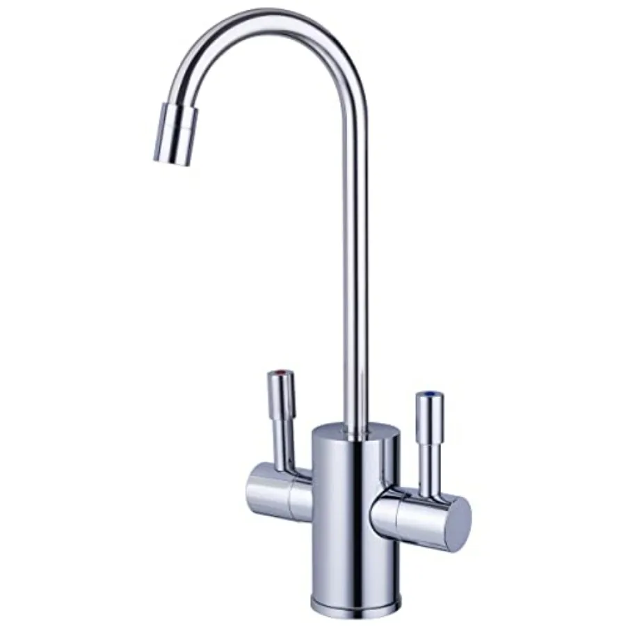 

RH-F560-CH Faucet Only for Instant Hot Water Tank Insulated Safety Lock on Handle Dual Lever Hot Cold Water Polished Chrome Fin
