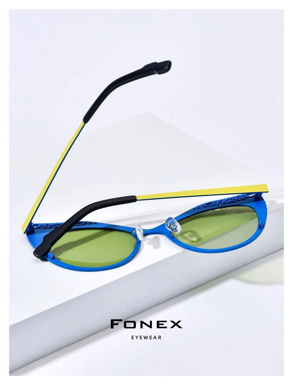 FONEX Titan-Sonnenbrille für Damen, neu im trendigen Markendesign, polarisierte Cateye-Sonnenbrille, hochwertige japanische Cat-Eye-Sonnenbrille 85850 – Detail 25