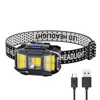 COB LED Strong Light Headlight Motion Sensor Induction Headlamp USB Charging Powerful Headlight Torch For Outdoor Night