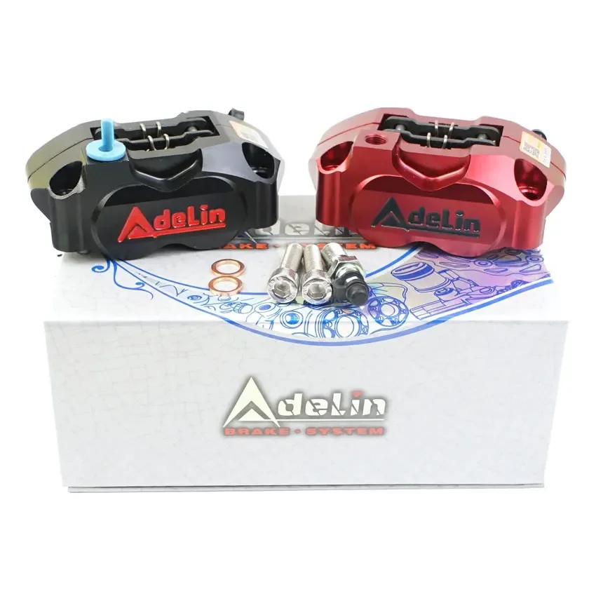 Adelin ADL-1 Caliper 82mm Pitching 4 Piston Brake Disc Rotor 220mm 70mm Pitching 3 Hole Universa Radial Mounting Caliper