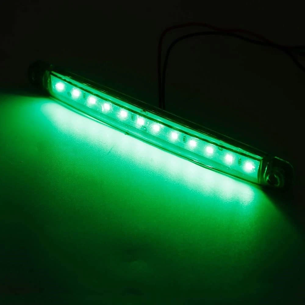 2PCS Red LED Marker Lights 12LED Parking Lights Marker LED 24v Side Marker Trailer Lights in 24v For Truck