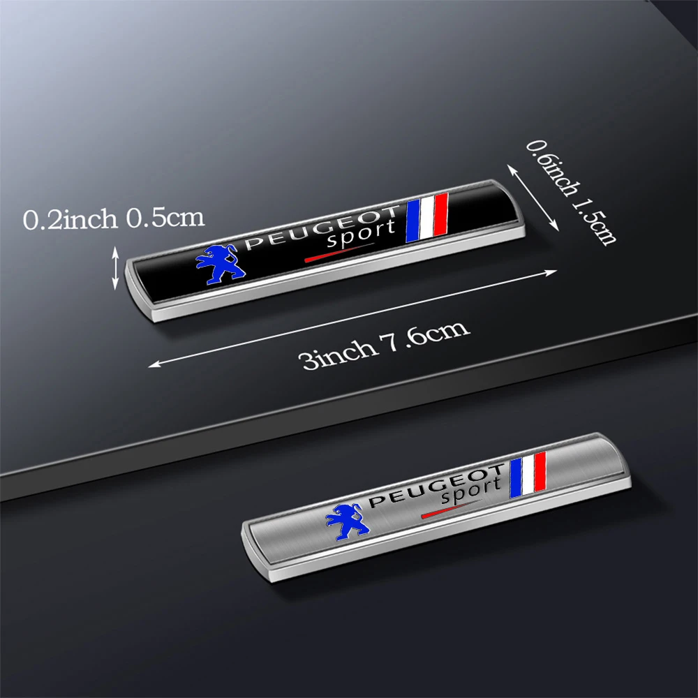 1PC Metal Alloy Car Rear Trunk Body Fender Emblem Sticker Car Styling For Peugeot 3008 5008 208 407 406 4008 206 308 307 301 207