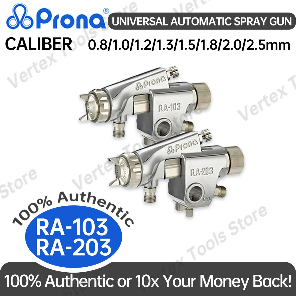 Original Prona RA-103 RA-203 Automatic Paint Spray Gun Durable Industrial Finishing Tool for Car Woodwork Production Lines
