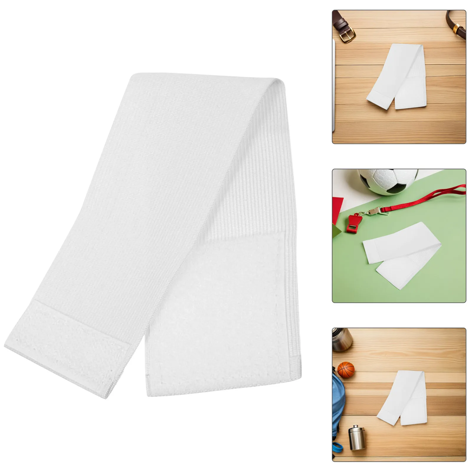 8Pcs White Captain Armband Blank Arm Sign for Soccer Team Coordination Group Activities Adjustable Unisex Forearm Band Captain